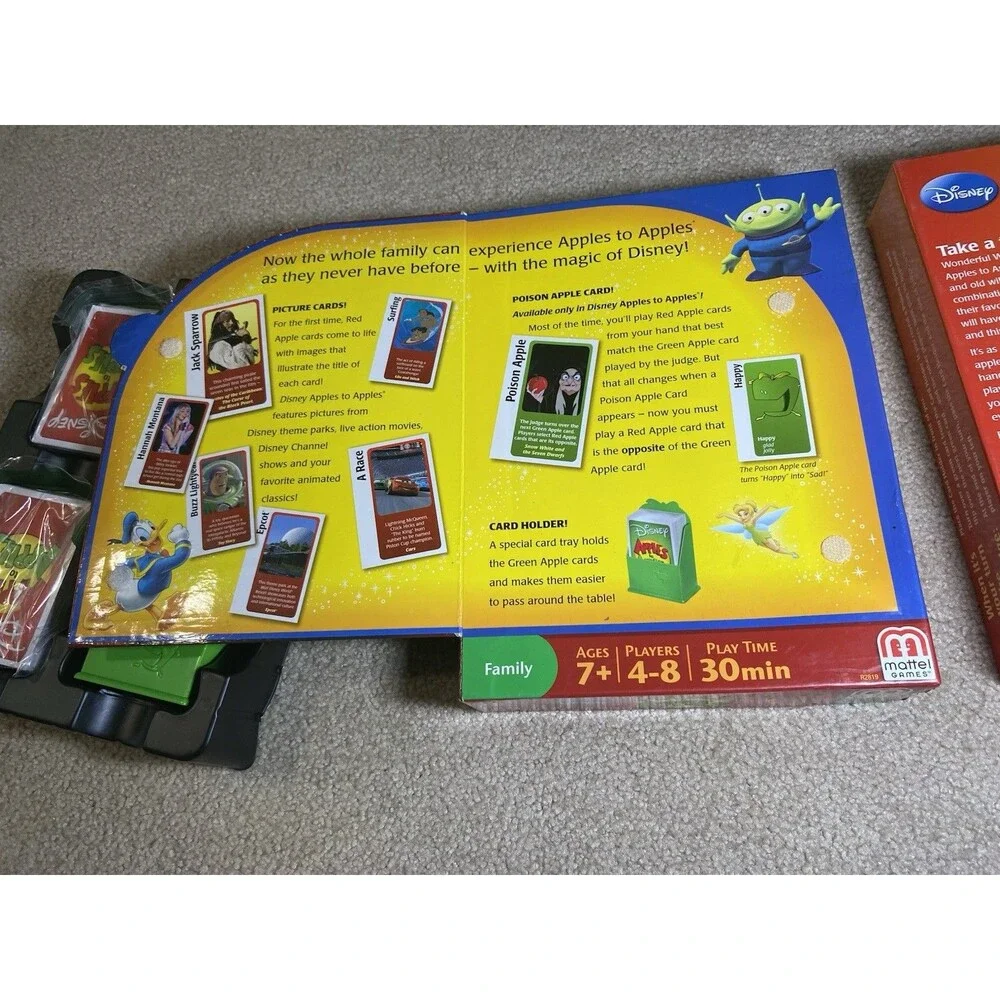 2012 Disney Apples to Apples Game Goofy Comparisons Mattel R2819 359 Cards